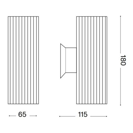 Ideal Lux - Outdoor wall light BASE 2xGU10/28W/230V IP44 black