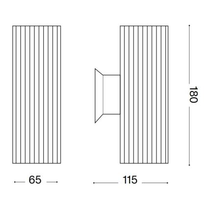Ideal Lux - Outdoor wall light BASE 2xGU10/28W/230V IP44 white