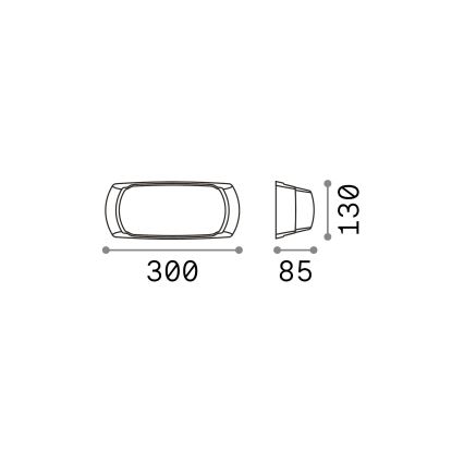 Ideal Lux - Outdoor wall light FELIX 1xE27/23W/230V IP66 black