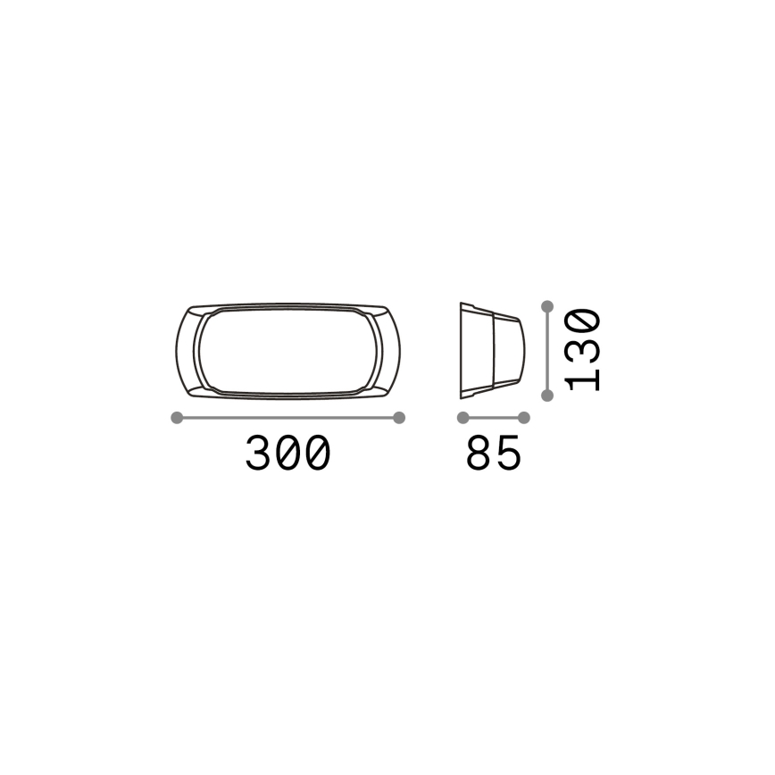 Ideal Lux - Outdoor wall light FELIX 1xE27/23W/230V IP66 black