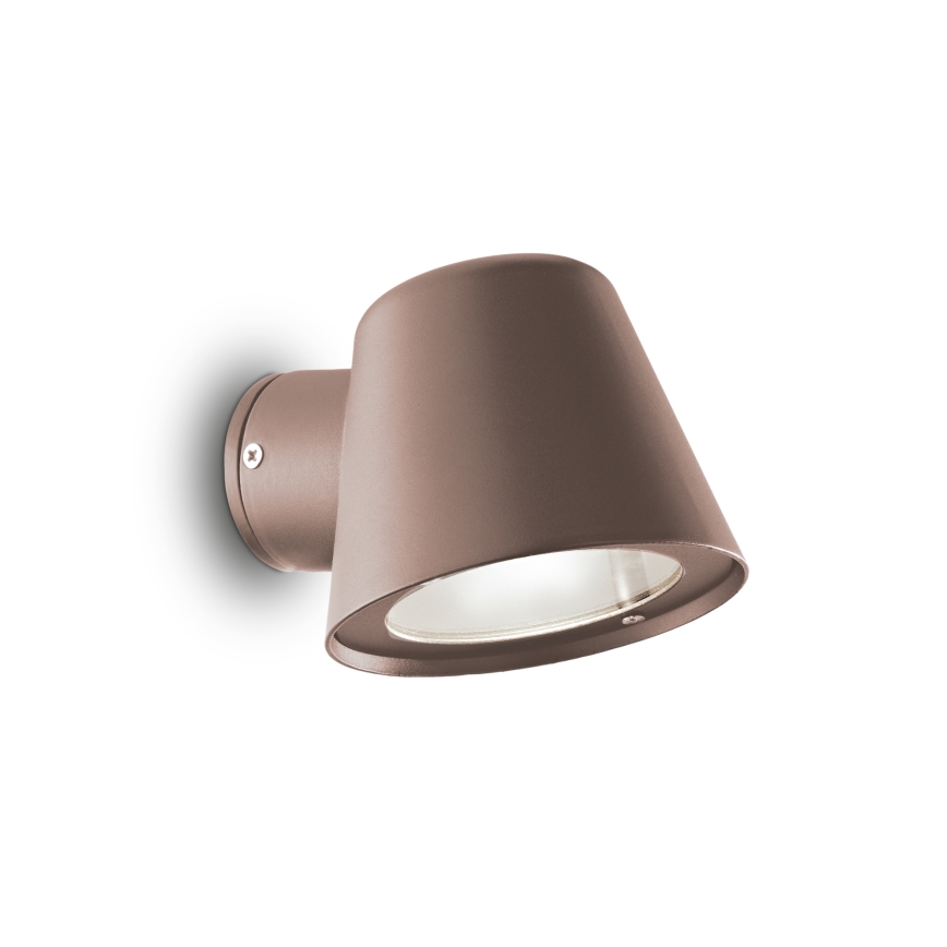 Ideal Lux - Outdoor wall light GAS 1xGU10/28W/230V IP43 brown