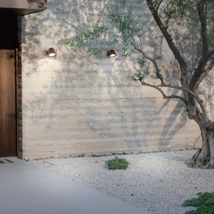 Ideal Lux - Outdoor wall light GAS 1xGU10/28W/230V IP43 brown