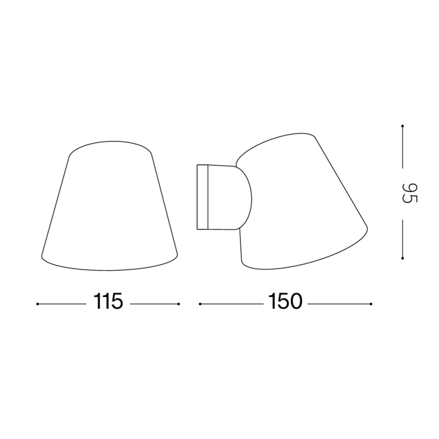 Ideal Lux - Outdoor wall light GAS 1xGU10/28W/230V IP43 brown