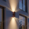 Ideal Lux - Outdoor wall light GUN 1xGU10/35W/230V 21 cm IP44 brown