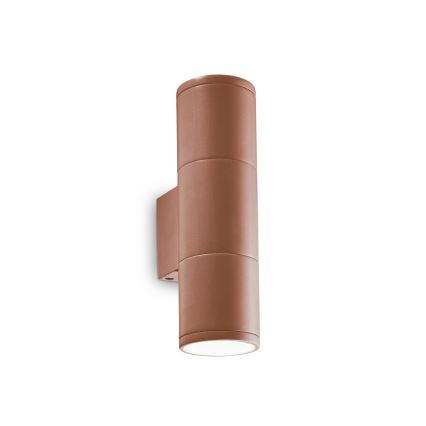 Ideal Lux - Outdoor wall light GUN 1xGU10/35W/230V 21 cm IP44 brown