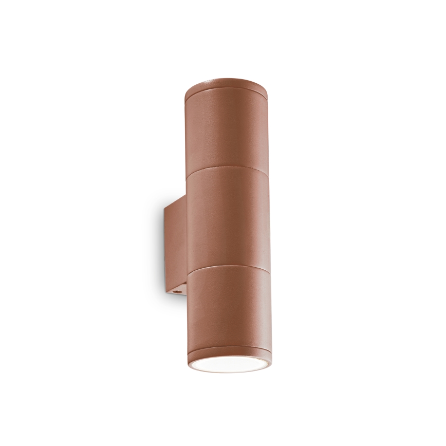 Ideal Lux - Outdoor wall light GUN 1xGU10/35W/230V 21 cm IP44 brown