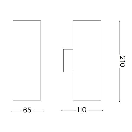 Ideal Lux - Outdoor wall light GUN 1xGU10/35W/230V 21 cm IP44 brown