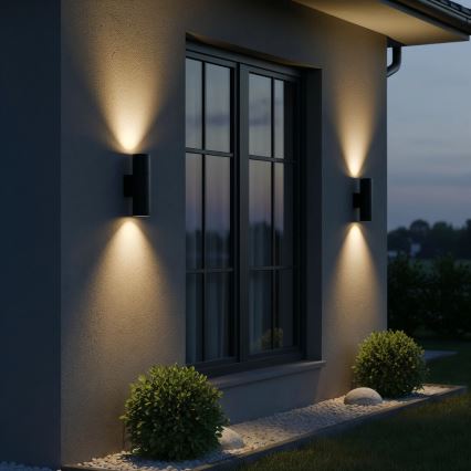 Ideal Lux - Outdoor wall light GUN 2xGU10/35W/230V IP44 anthracite