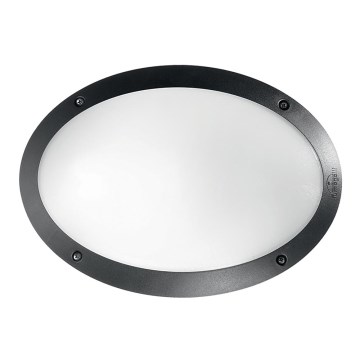 Ideal Lux - Outdoor wall light MADDI 1xE27/23W/230V IP66 black