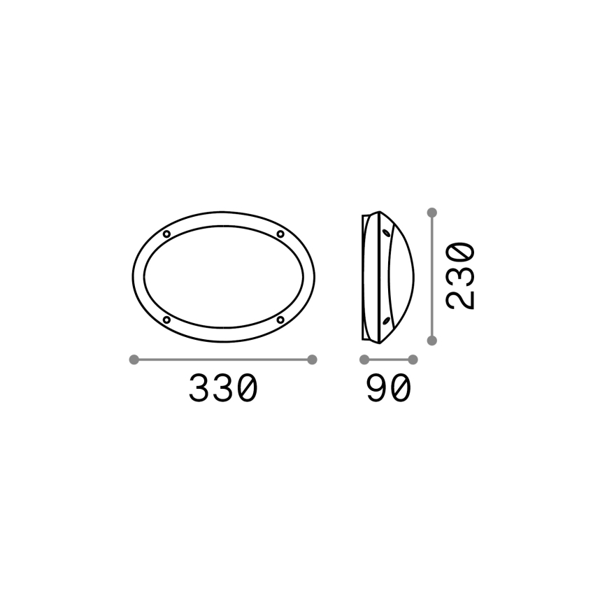 Ideal Lux - Outdoor wall light MADDI 1xE27/23W/230V IP66 black