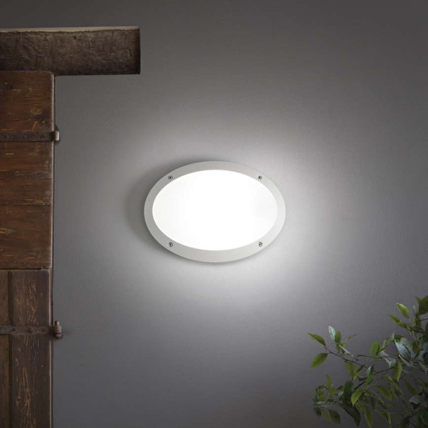 Ideal Lux - Outdoor wall light MADDI 1xE27/23W/230V IP66 white