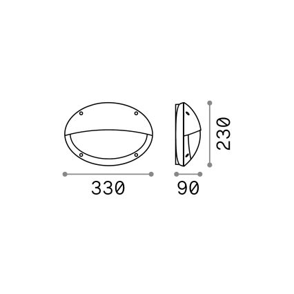 Ideal Lux - Outdoor Wall Light POLAR 1xE27/23W/230V IP66 White
