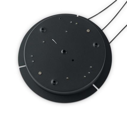 Ideal Lux - Dimmable Cable-Suspended LED Chandelier OZ LED/55W/230V, Ø 80 cm, CRI 90, Black