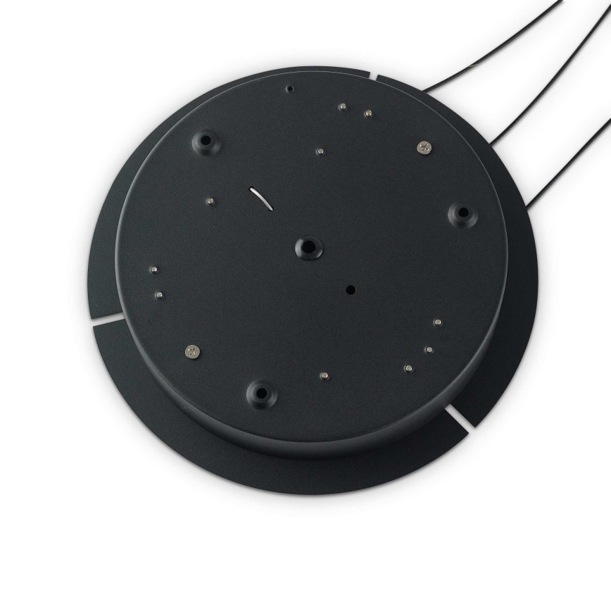 Ideal Lux - Dimmable Cable-Suspended LED Chandelier OZ LED/55W/230V, Ø 80 cm, CRI 90, Black