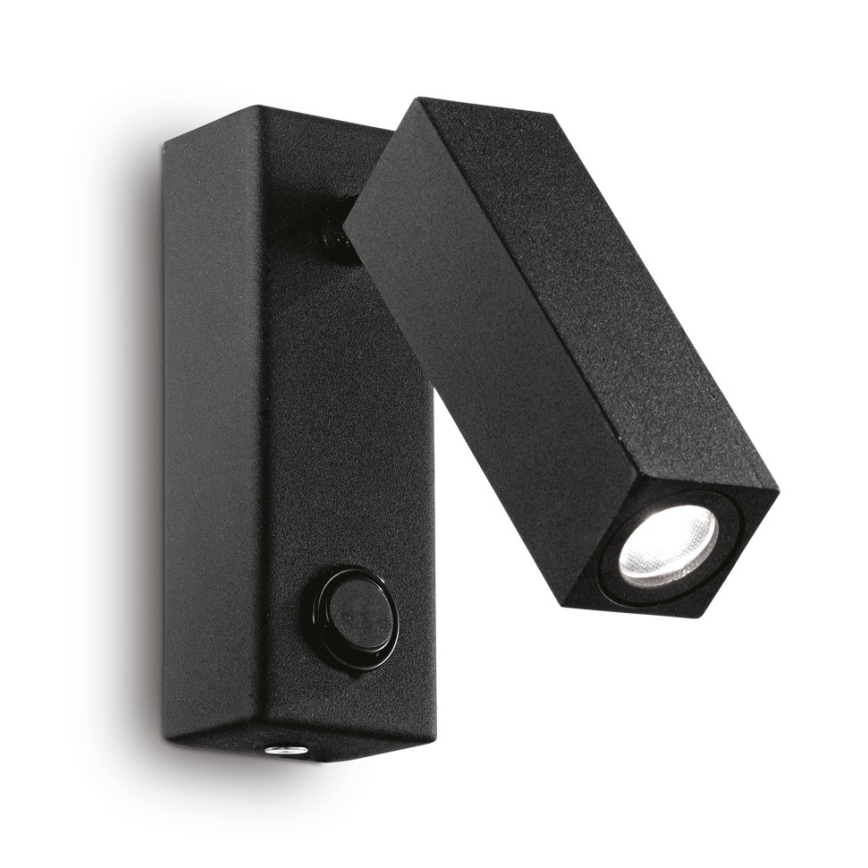 Ideal Lux - PAGE LED wall-mounted spotlight 3W/230V, CRI 90, black