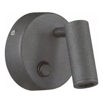 Ideal Lux - PAGE LED Wall-Mounted Spotlight, 3W, 230V, CRI 90, Black