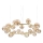 Ideal Lux - PERLAGE LED cable-suspended chandelier 25xG9/3W/230V 110 cm gold/smoked beige