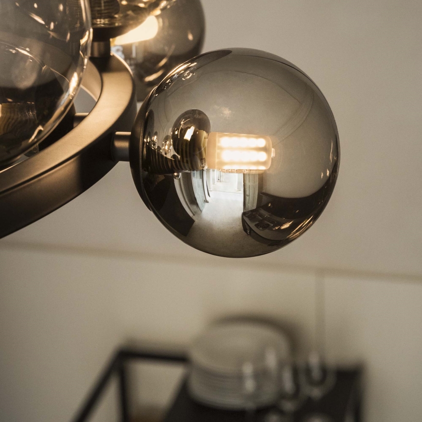 Ideal Lux - LED pendant light on cable PERLAGE 30xG9/3W/230V 143 cm black/smoked black