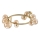 Ideal Lux - PERLAGE LED Flush-Mount Chandelier 10xG9/3W/230V, diam. 70 cm, Gold / Smoky Beige