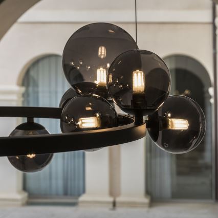 Ideal Lux - PERLAGE LED pendant on cable 11xG9/3W/230V Ø 73 cm Black/Smoked Black