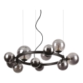 Ideal Lux - PERLAGE LED pendant on cable 11xG9/3W/230V Ø 73 cm Black/Smoked Black