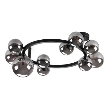 Ideal Lux - PERLAGE LED surface-mounted chandelier 10xG9/3W/230V Ø 70 cm Black/Smoked Black