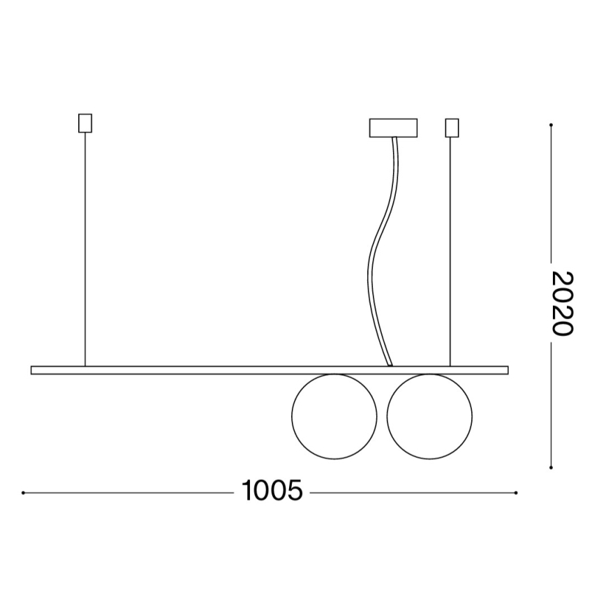 Ideal Lux - PERLINE LED cable pendant 2x G9/3W/230V, Gold