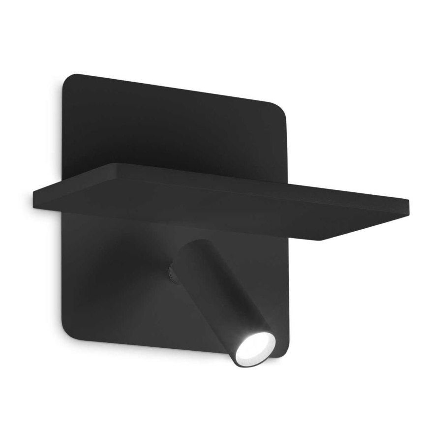 Ideal Lux - PIANO LED wall-mounted spotlight LED/10W/230V CRI 90 USB Black