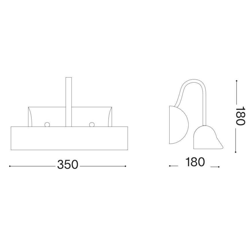 Ideal Lux - Picture light RETRO 2xE14/28W/230V brass