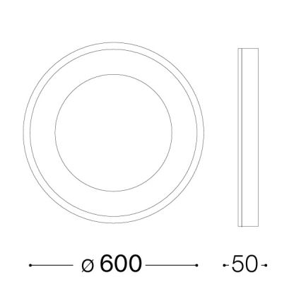 Ideal Lux - PLANET LED Ceiling Light 29W/230V CRI 90 Ø 60 cm, Brass finish