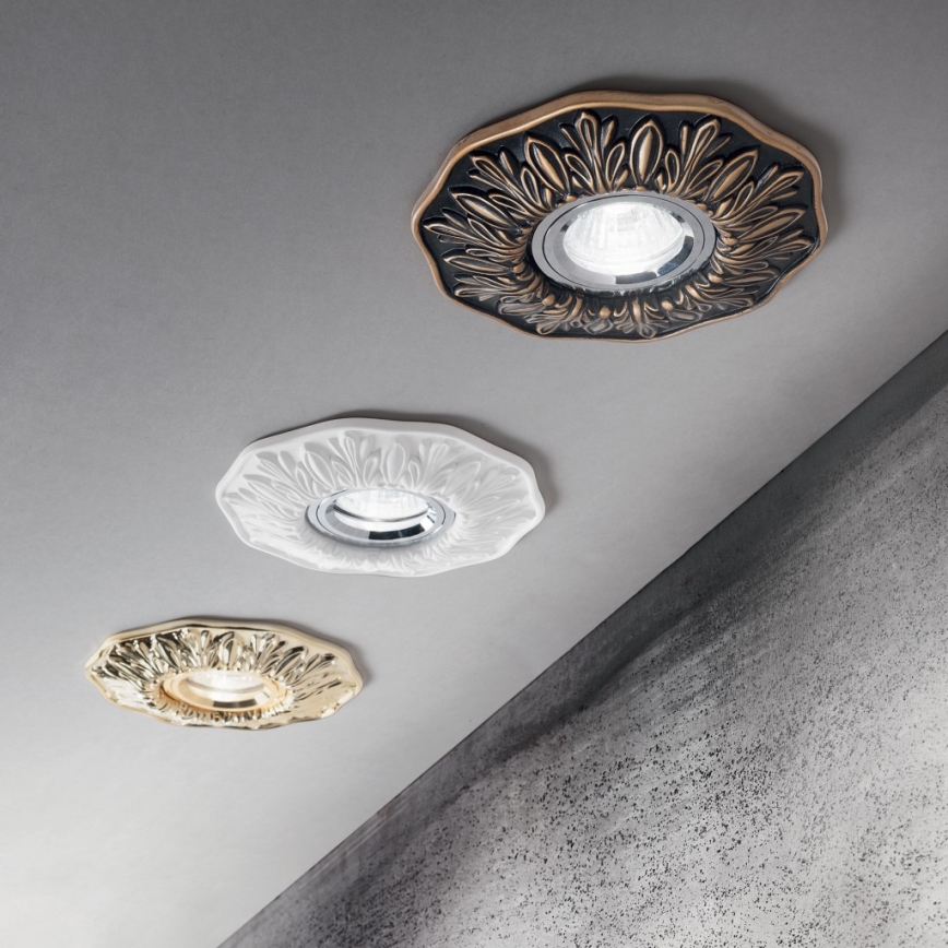 Ideal Lux - POLKA Recessed Ceiling Light 1xGU10/50W/230V, Gold