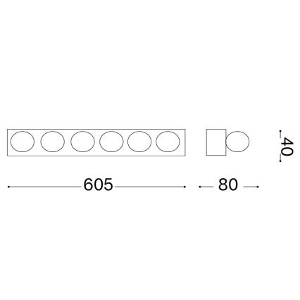 Ideal Lux - PRIVE Wall Light 6xE14/40W/230V White