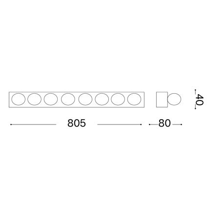 Ideal Lux - PRIVE Wall Light 8xE14/40W/230V, White