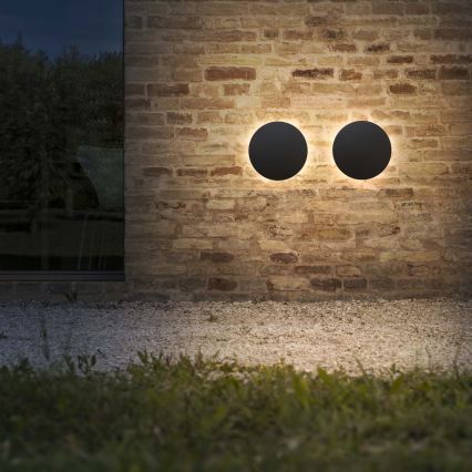 Ideal Lux - LED Outdoor Wall Light PUNTO LED/12W/230V CRI 90 Ø 24 cm IP54 Black