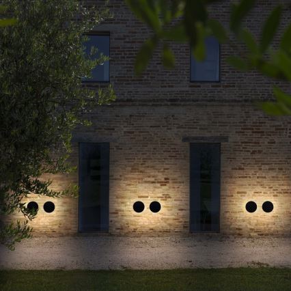 Ideal Lux - LED Outdoor Wall Light PUNTO LED/9W/230V CRI 90 Ø 18 cm IP54 anthracite