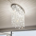 Ideal Lux - RAIN Crystal Ceiling Light 3xE14/40W/230V, Polished Chrome