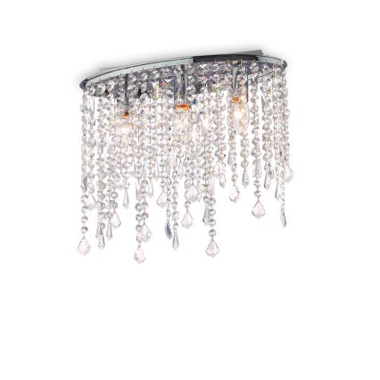 Ideal Lux - RAIN Crystal Ceiling Light 3xE14/40W/230V, Polished Chrome