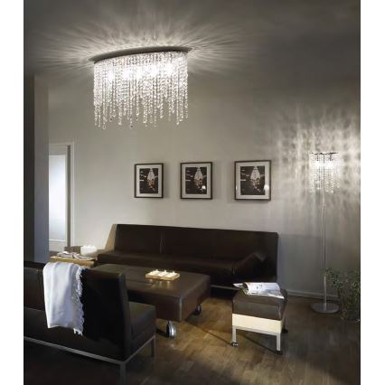 Ideal Lux - RAIN Crystal Ceiling Light 3xE14/40W/230V, Polished Chrome