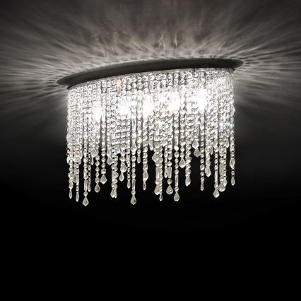 Ideal Lux - RAIN Crystal Ceiling Light 3xE14/40W/230V, Polished Chrome