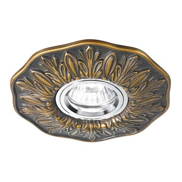 Ideal Lux - Recessed ceiling light POLKA 1xGU10/50W/230V bronze