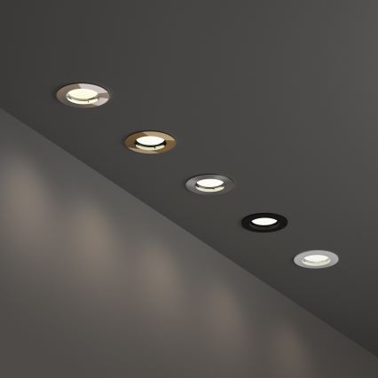 Ideal Lux - Recessed Downlight 1xGU10/50W/230V Ø 7.7 cm Matte Chrome