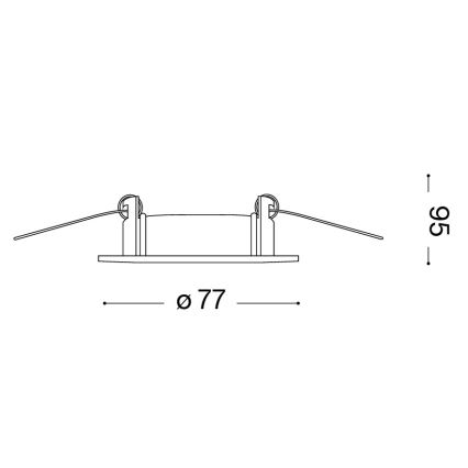 Ideal Lux - Recessed Downlight 1xGU10/50W/230V Ø 7.7 cm Matte Chrome