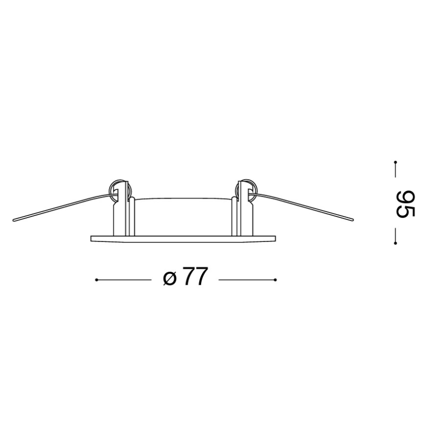 Ideal Lux - Recessed Downlight 1xGU10/50W/230V Ø 7.7 cm Matte Chrome