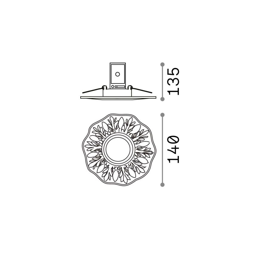 Ideal Lux - Recessed light 1xGU10/50W/230V bronze