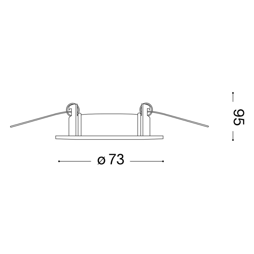 Ideal Lux - Recessed light JAZZ 1xGU10/50W/230V black