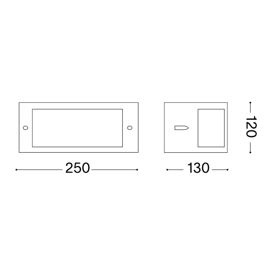 Ideal Lux - REX Outdoor Wall Light 1xE27/60W/230V IP44 Brown