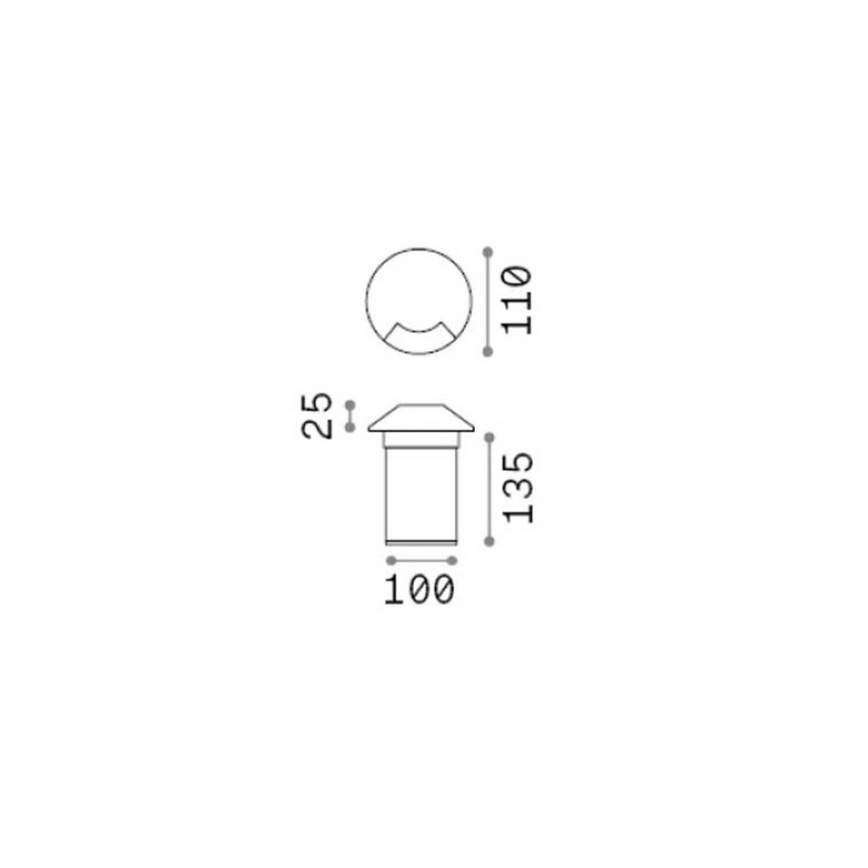Ideal Lux - ROCKET Drive-over LED Fixture/3W/230V CRI 90 IP67 Matte Chrome