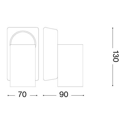 Ideal Lux - RUDY LED Wall-Mounted Spotlight 1x GU10/7W/230V, CRI 90, Black