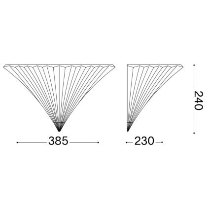 Ideal Lux - SANTA Wall Lamp 1xE14/40W/230V, Gold