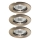 Ideal Lux - Set of 3 JAZZ recessed downlights 1x GU10/50W/230V Ø 7.7 cm, bronze finish
